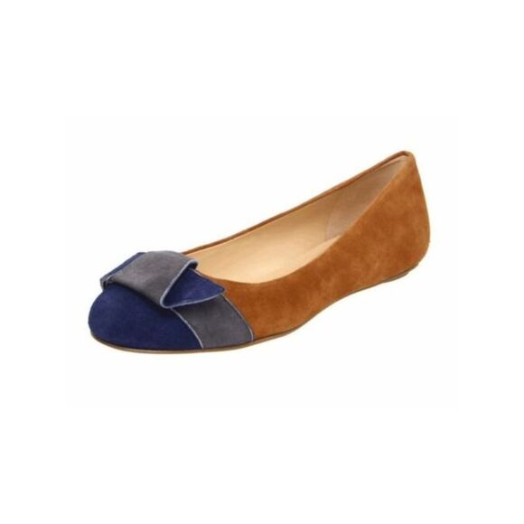 IVANKA TRUMP Shoes - IVANKA TRUMP Womens Beige Bow Accent Cece Round Toe Slip On Ballet Flats 11 M